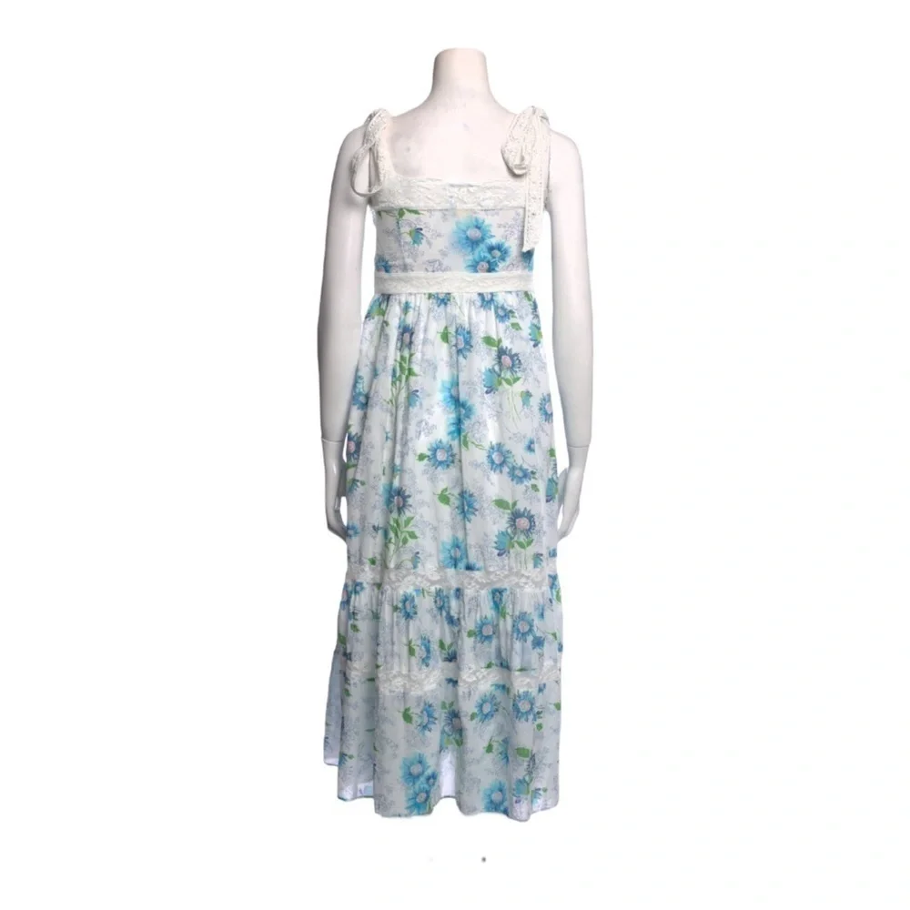 LoveShackFancy Ayala Dress in Blueberry Cloud - Picture 9 of 12